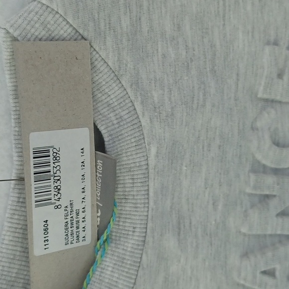 NWT TucTuc Int. Sweat Shirt in Pink/Grey, Size 4 - Picture 4 of 10